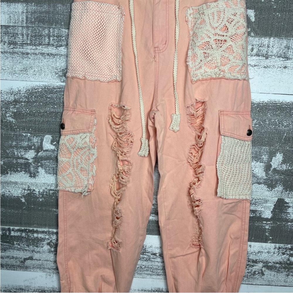 POL Peach Drawstring Cargo Pants - image 3